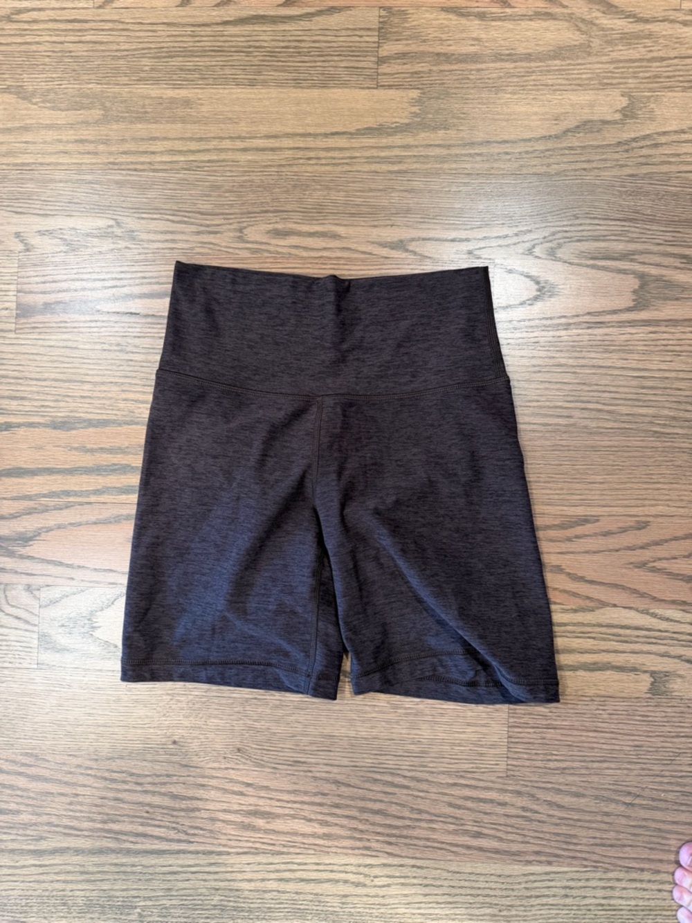 Aritzia Dark Charcoal High-Rise Athletic Bike Shorts